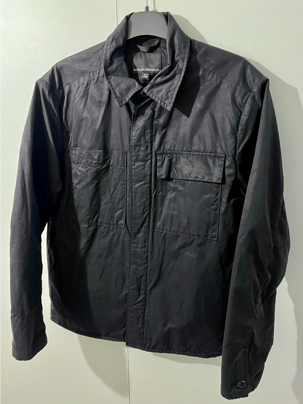 Banana Republic Black Shirt Jacket Water Resistant